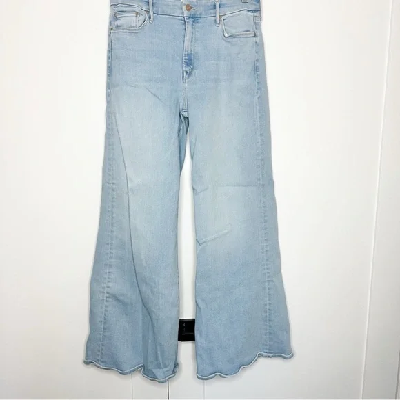 MOTHER THE ROLLER SNEAK BALL'S IN YOUR COURT WIDE LEG JEANS 32 14 High Rise - Picture 6 of 15